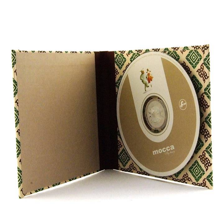 Nauli CD / DVD Hülle für 1 CD CD Hülle Karo braun grün bei Nauli and Stories