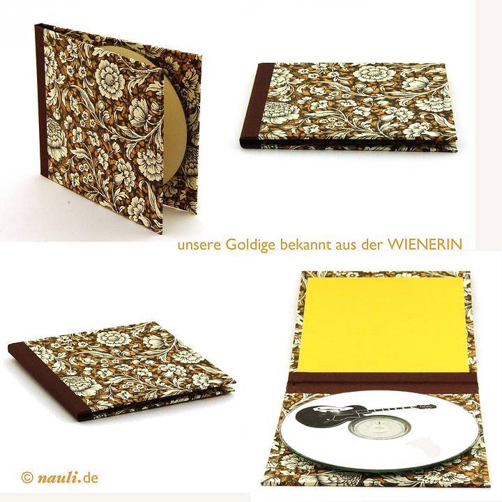 Nauli CD / DVD Hülle für 1 CD CD Hülle Renaissance Blumen braun braun bei Nauli and Stories