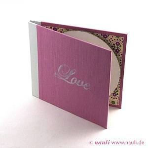 Nauli CD / DVD Hülle für 1 CD LOVE dvd case rosa bei Nauli and Stories