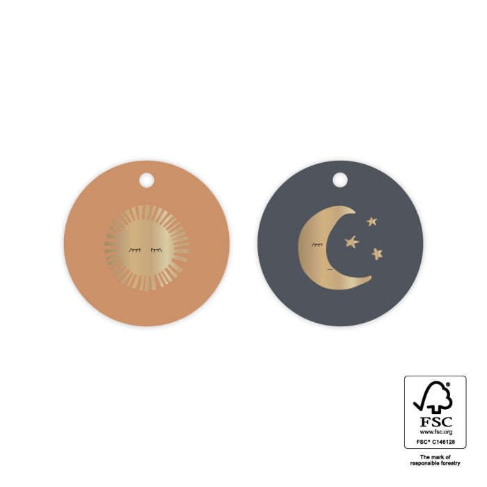 Nauli Geschenkanhänger Geschenkanhänger Sonne & Mond bei Nauli and Stories