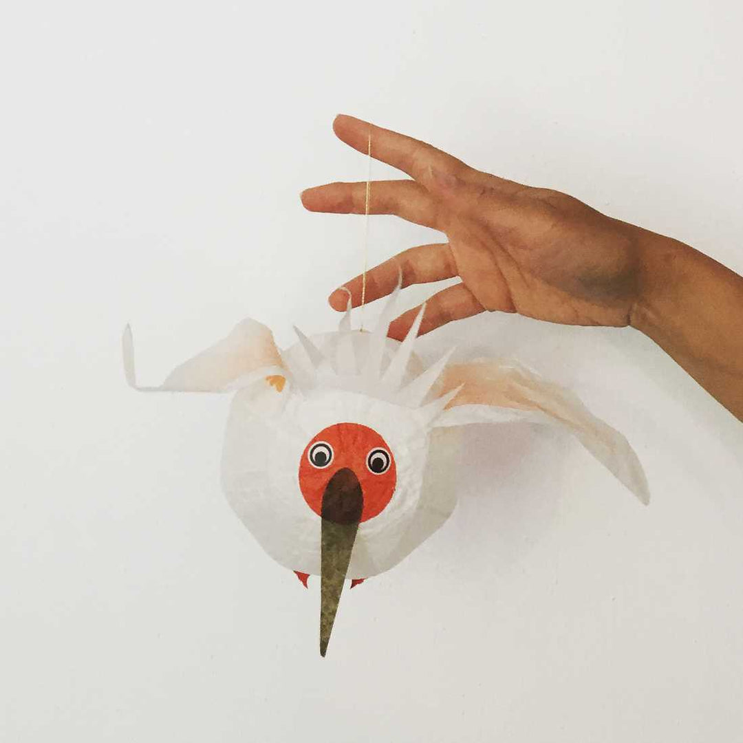 Kamifusen Japanischer Papierballon japanischer Papier Ballon weisser Vogel bei Nauli and Stories