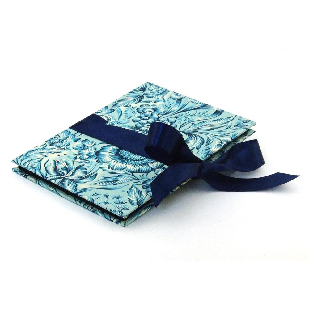 Nauli Leporello Leporello Indische Blumen blau bei Nauli and Stories