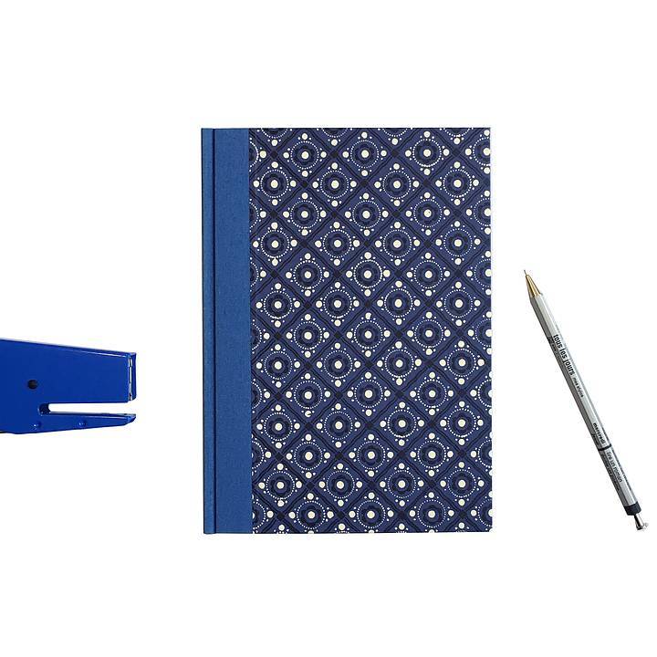 nauli Notizbuch DIN A5 Notizbuch DIN A5 Pinny Pattern blau bei Nauli and Stories