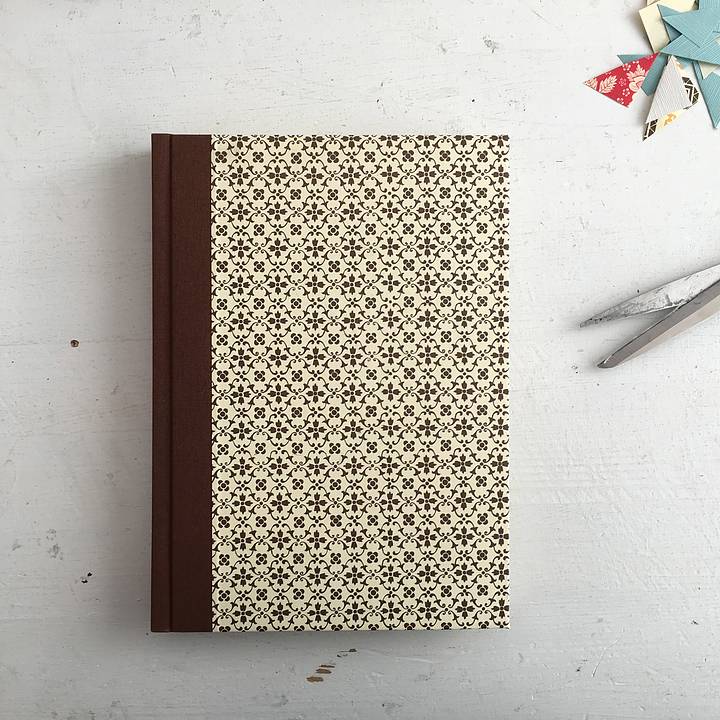 nauli Notizbuch DIN A5 Notizbuch DIN A5 Sternblumen braun beige bei Nauli and Stories