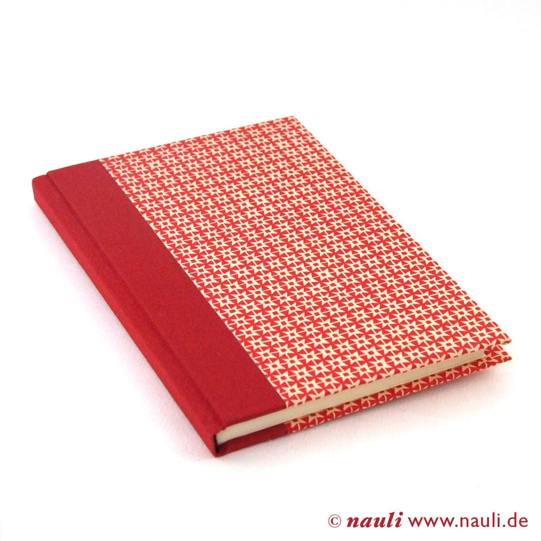 Nauli Notizbuch DIN A6 kleines Notizbuch DIN A6 Zackenstern  rot bei Nauli and Stories