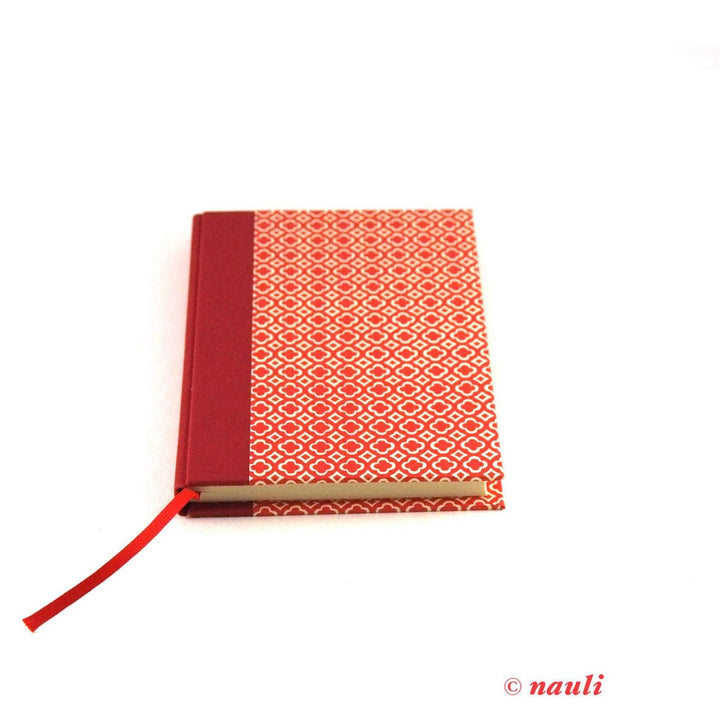 Nauli Notizbuch DIN A6 kleines rotes Notizbuch DIN A6 rot Quatrefoil bei Nauli and Stories