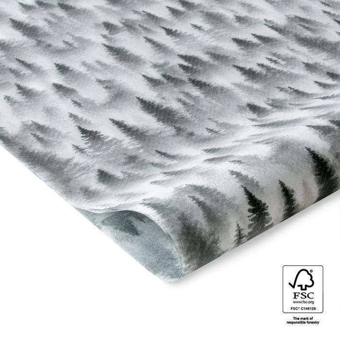 Geschenkverpackung Seidenpapier 5 Bögen Seidenpapier Tannenwald bei Nauli and Stories