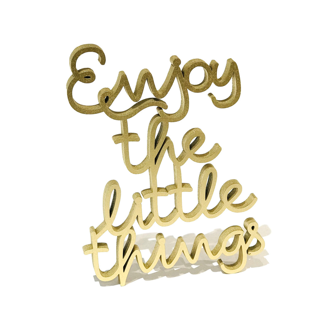 NoGallery Schriftzug Enjoy the little things! - 3D-Schriftzug bei Nauli and Stories