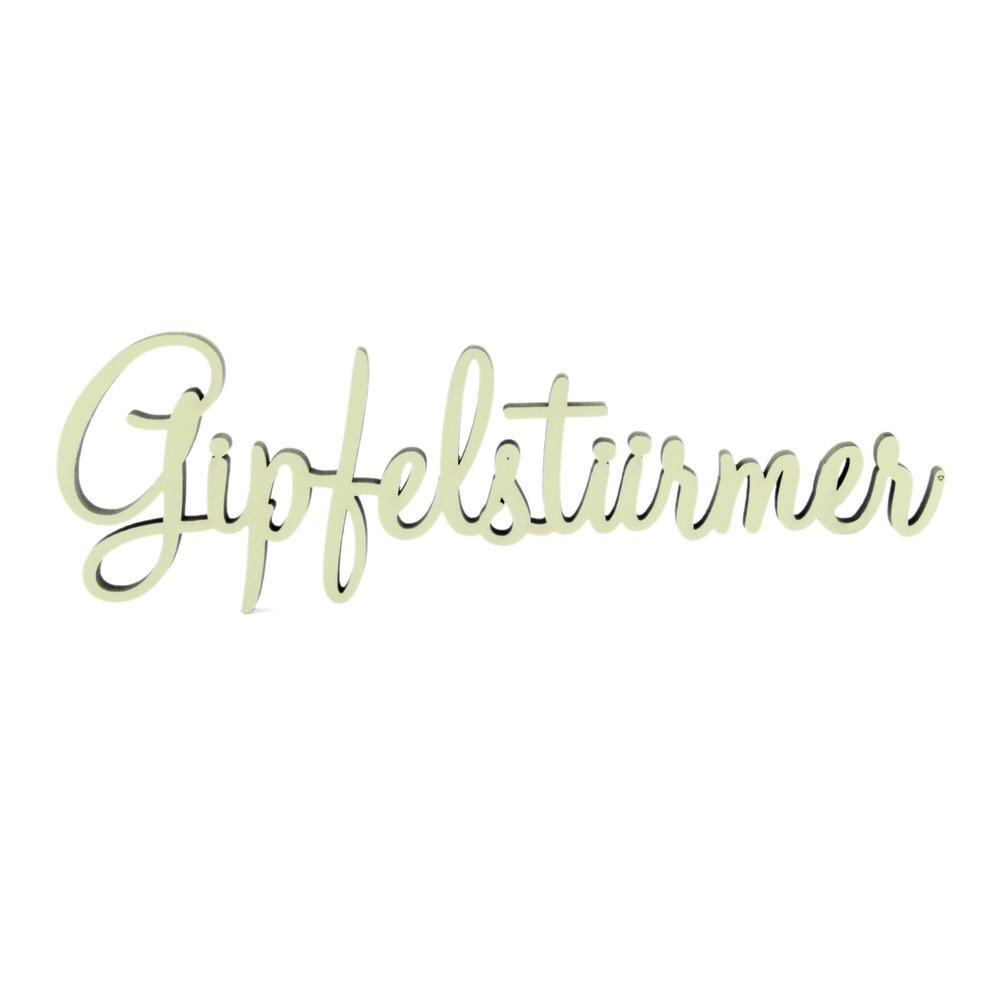 NoGallery Schriftzug Gipfelstürmer - lindgrüner 3D Schriftzug bei Nauli and Stories