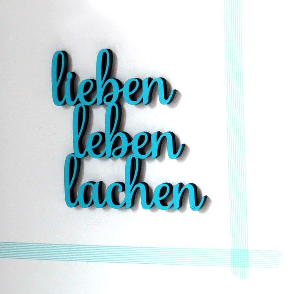 NoGallery Schriftzug Lieben, leben, lachen - 3D Schriftzug bei Nauli and Stories