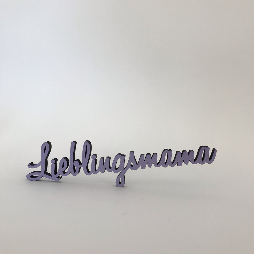 NoGallery Schriftzug Lieblingsmama - lila 3D Schriftzug bei Nauli and Stories