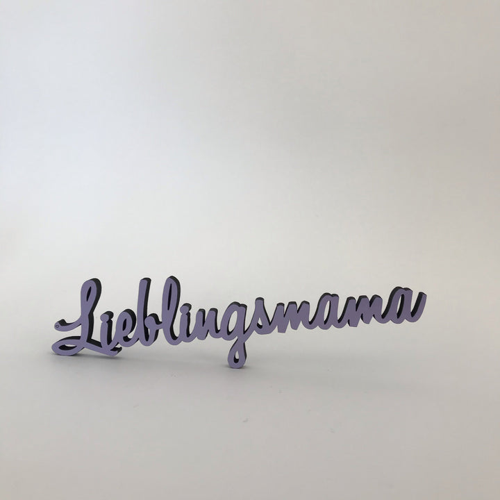 NoGallery Schriftzug Lieblingsmama - lila 3D Schriftzug bei Nauli and Stories