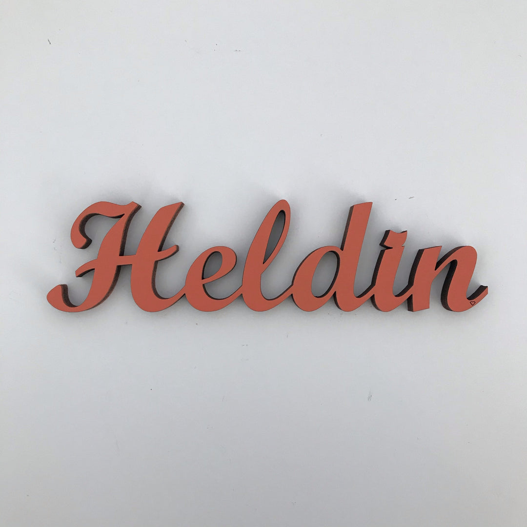 NoGallery Schriftzug Heldin - 3D Schriftzug bei Nauli and Stories