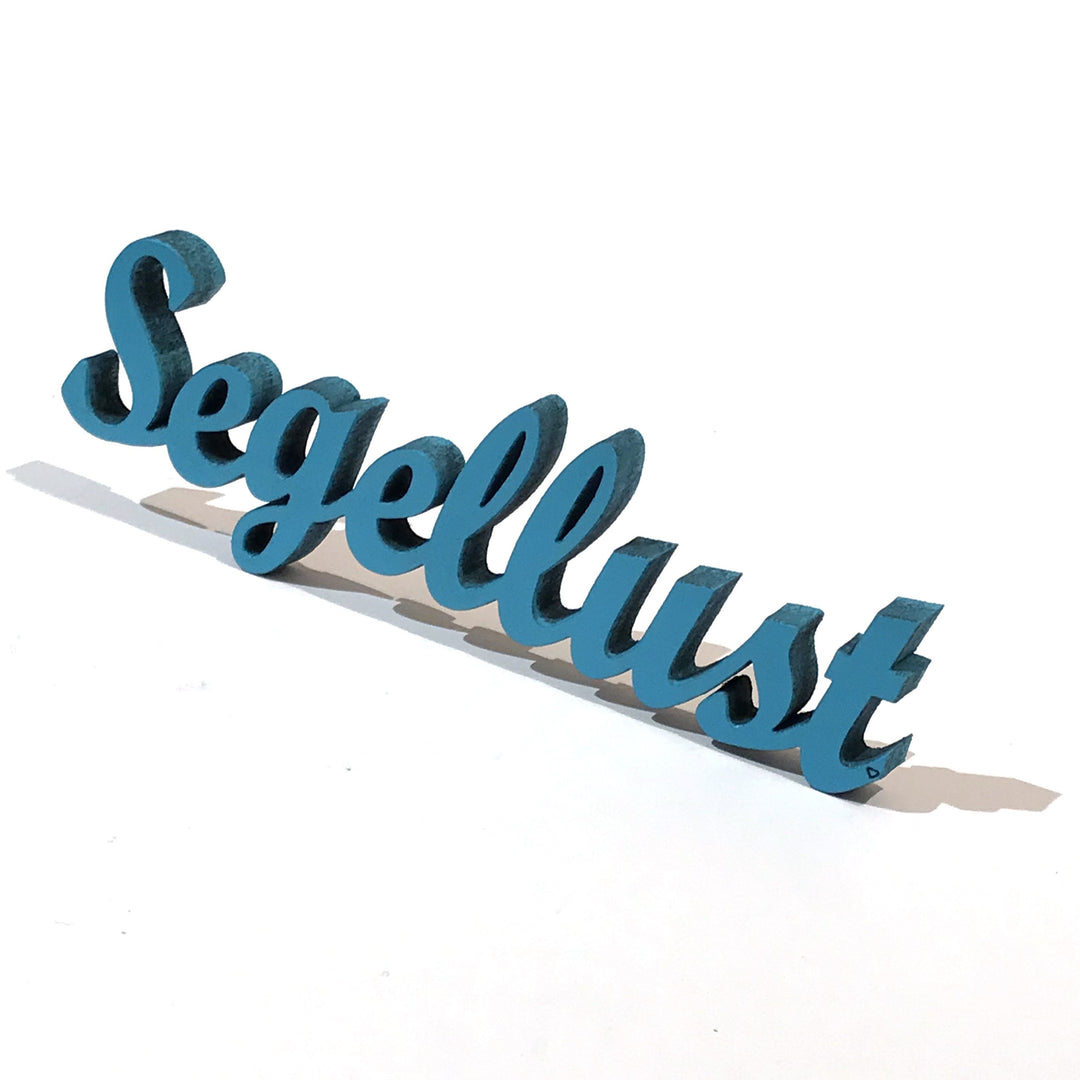 NoGallery Schriftzug Segellust - türkis 3D Schriftzug bei Nauli and Stories
