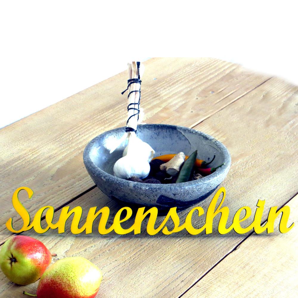 NoGallery Schriftzug Sonnenschein - gelber 3D Schriftzug bei Nauli and Stories