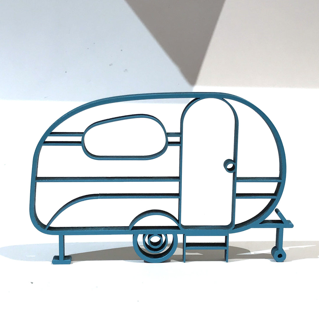 NoGallery Schriftzug Wohnwagen Türkis bei Nauli and Stories