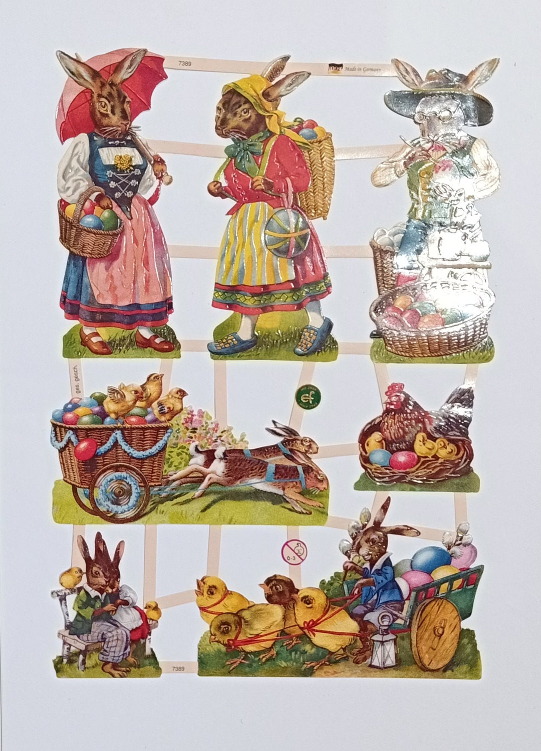 Oblaten Glanzbilder Oblaten / Glanzbilder - Osterhasen