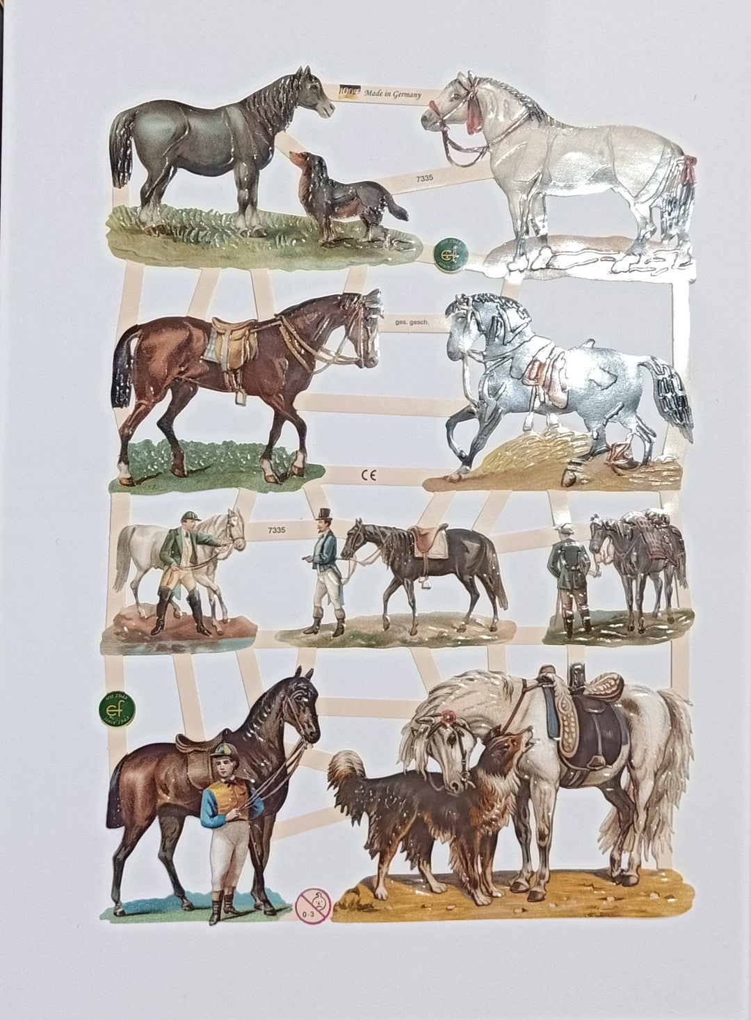 Oblaten Glanzbilder Oblaten / Glanzbilder - Pferde
