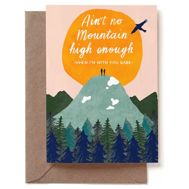 Reddish Design Liebe Grußkarte - Ain't no Mountain high enough - when I'am with you Babe! bei Nauli and Stories