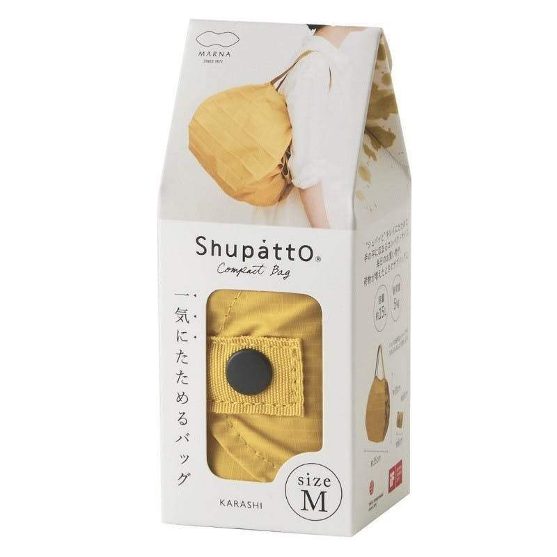 Shupatto Einkaufstasche Shupatto gelbe kompakte Falttasche M - Gelb (Karashi) bei Nauli and Stories