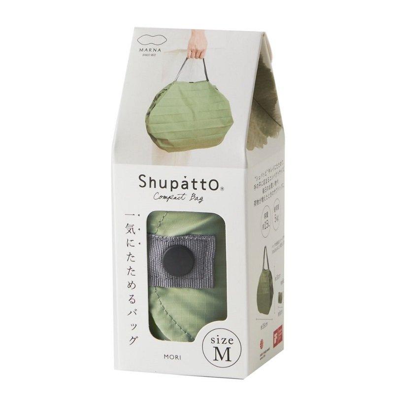 Shupatto Einkaufstasche Shupatto grüne kompakte Falttasche M - Forest (Mori) bei Nauli and Stories