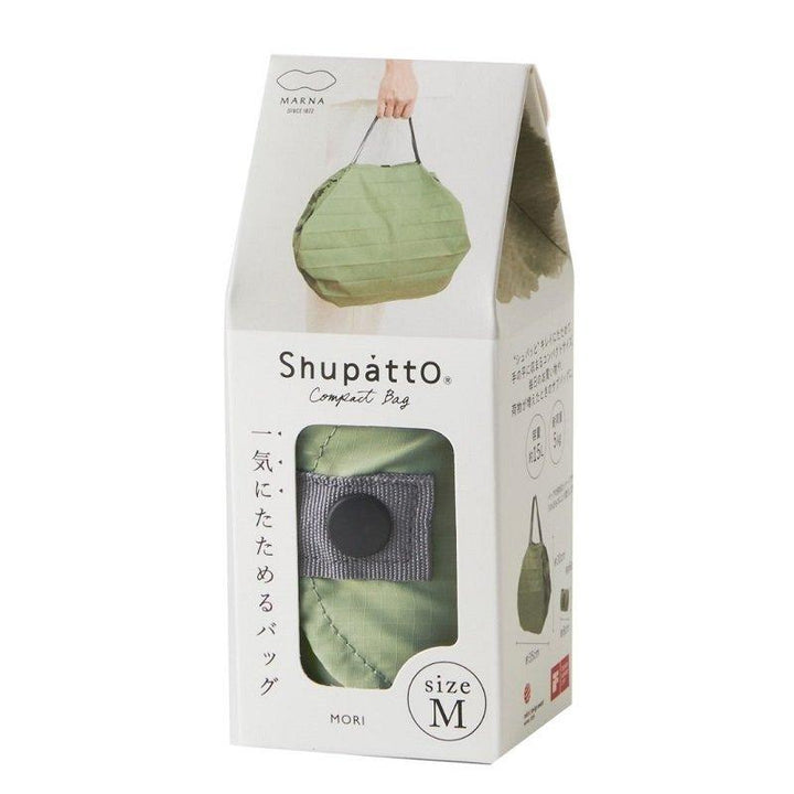 Shupatto Einkaufstasche Shupatto grüne kompakte Falttasche M - Forest (Mori) bei Nauli and Stories