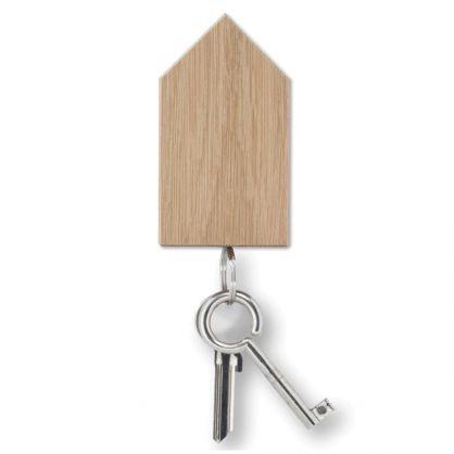 Key house - white – magnetic board oak, Nauli key