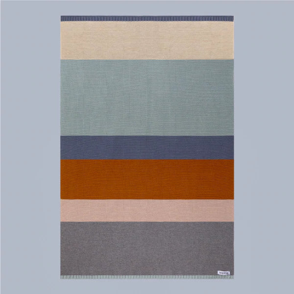 Sophie Home Babydecke Babydecke aus Baumwolle grau, blau, ocker bei Nauli and Stories