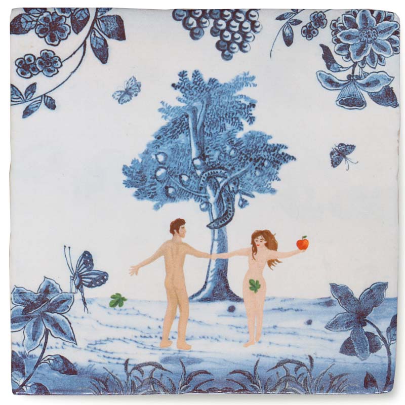 StoryTiles StoryTiles 13x13cm Adam & Eva im Garten Eden - StoryTiles - Medium bei Nauli and Stories
