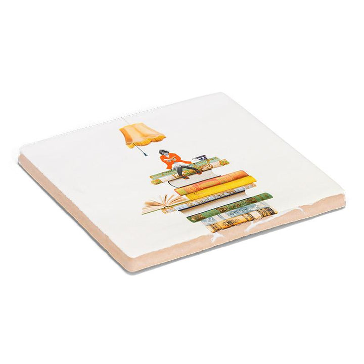StoryTiles StoryTiles 10x10cm Bookworm - Bücherwurm  - StoryTiles bei Nauli and Stories