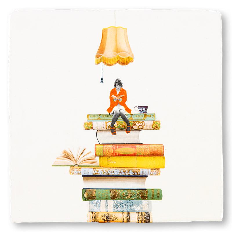 StoryTiles StoryTiles 10x10cm Bookworm - Bücherwurm  - StoryTiles bei Nauli and Stories