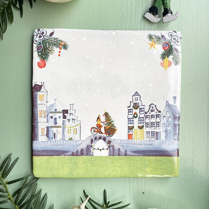 StoryTiles StoryTiles 13x13cm Christmas tree coming through - Weihnachtsbaum  - StoryTiles Medium bei Nauli and Stories