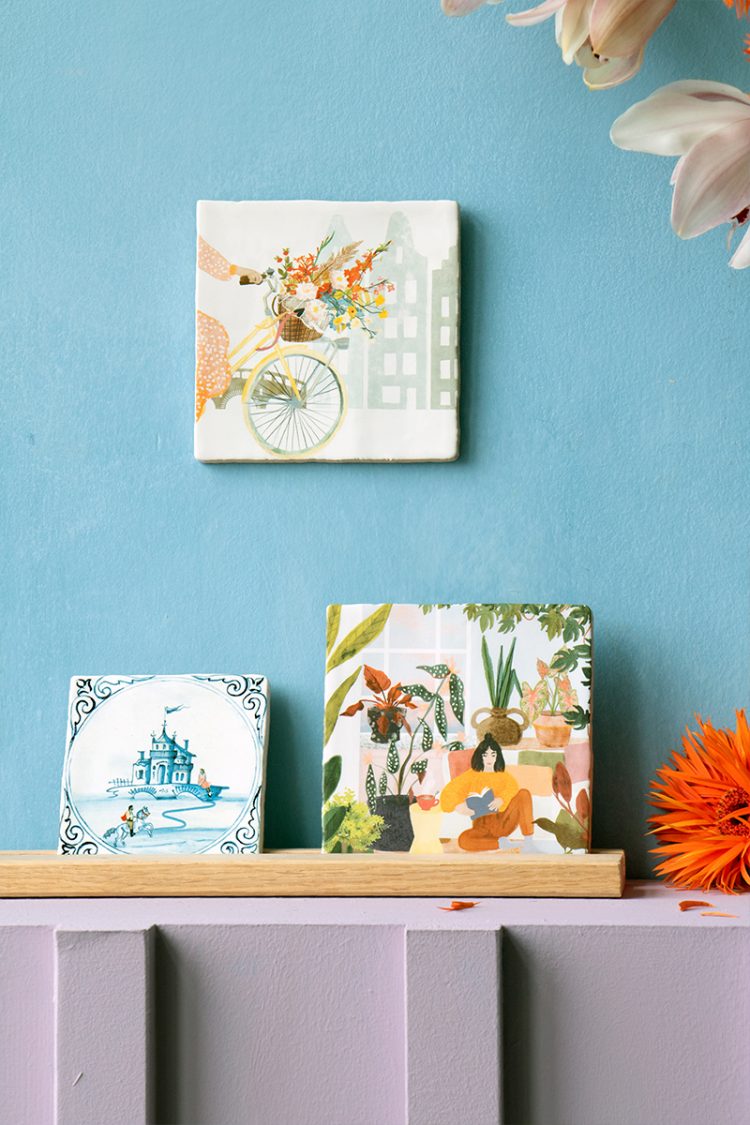 StoryTiles StoryTiles 10x10cm Happiness in a basket- StoryTiles bei Nauli and Stories