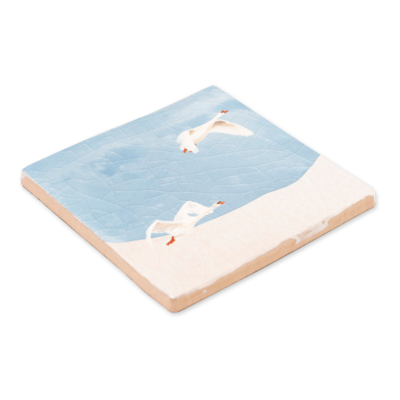 StoryTiles StoryTiles 13x13cm Spread your wings - fliegende Schwäne - Medium - StoryTiles bei Nauli and Stories