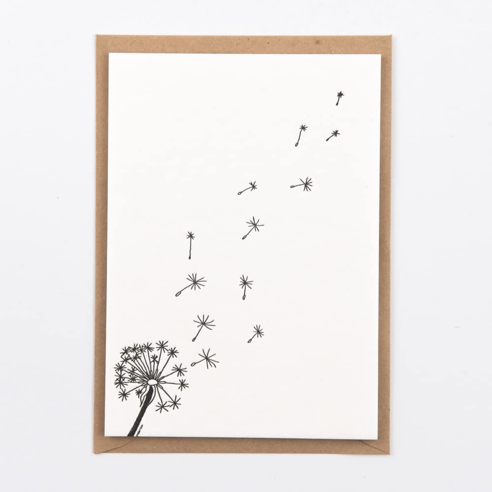 Studio Flash Letterpress Grußkarte Pusteblume - Grußkarte