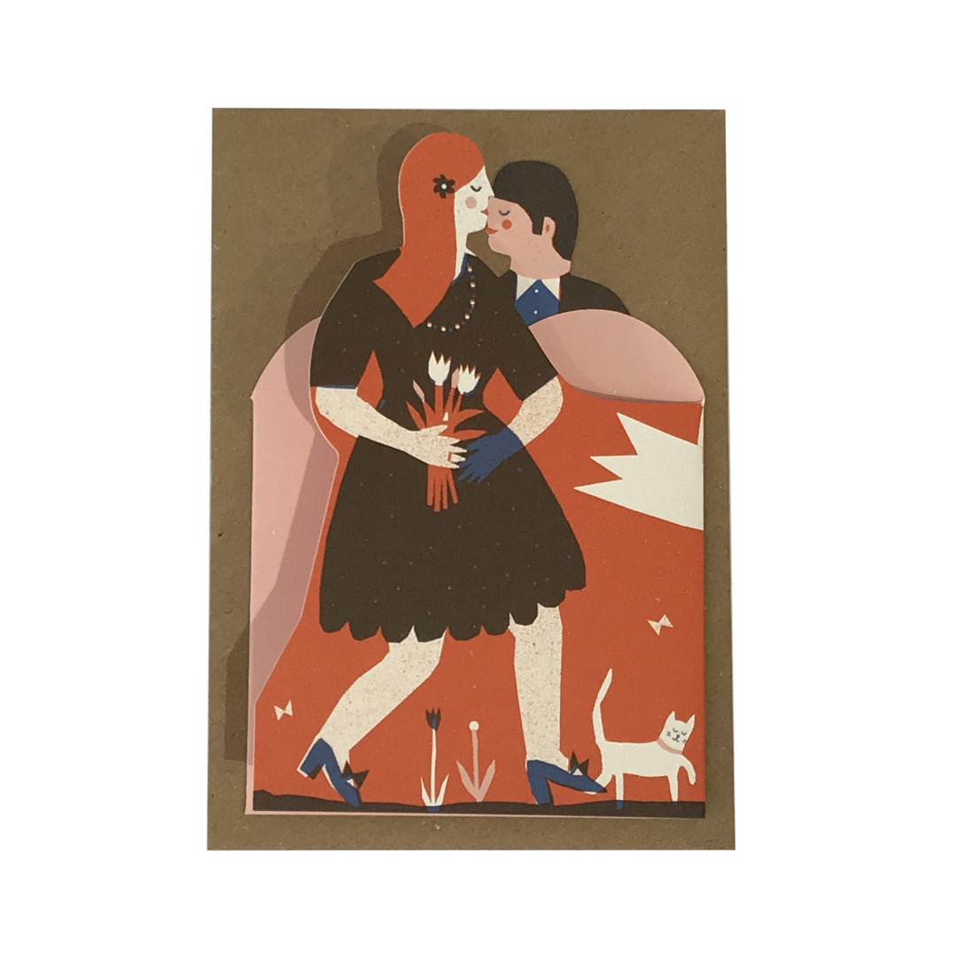 The Printed Peanut Hochzeit Hochzeitskarte - Concertina Heart Card Man and Woman bei Nauli and Stories