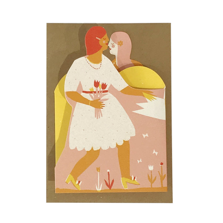 The Printed Peanut Hochzeit Hochzeitskarte - Concertina Heart Card Two Woman bei Nauli and Stories