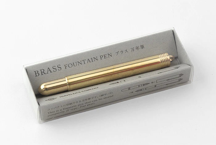 Traveler's Company Füller Brass TRC Brass Fountain Pen Solid Brass bei Nauli and Stories