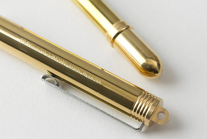 Traveler's Company Füller Brass TRC Brass Fountain Pen Solid Brass