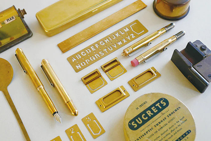 Traveler's Company Füller Brass TRC Brass Fountain Pen Solid Brass