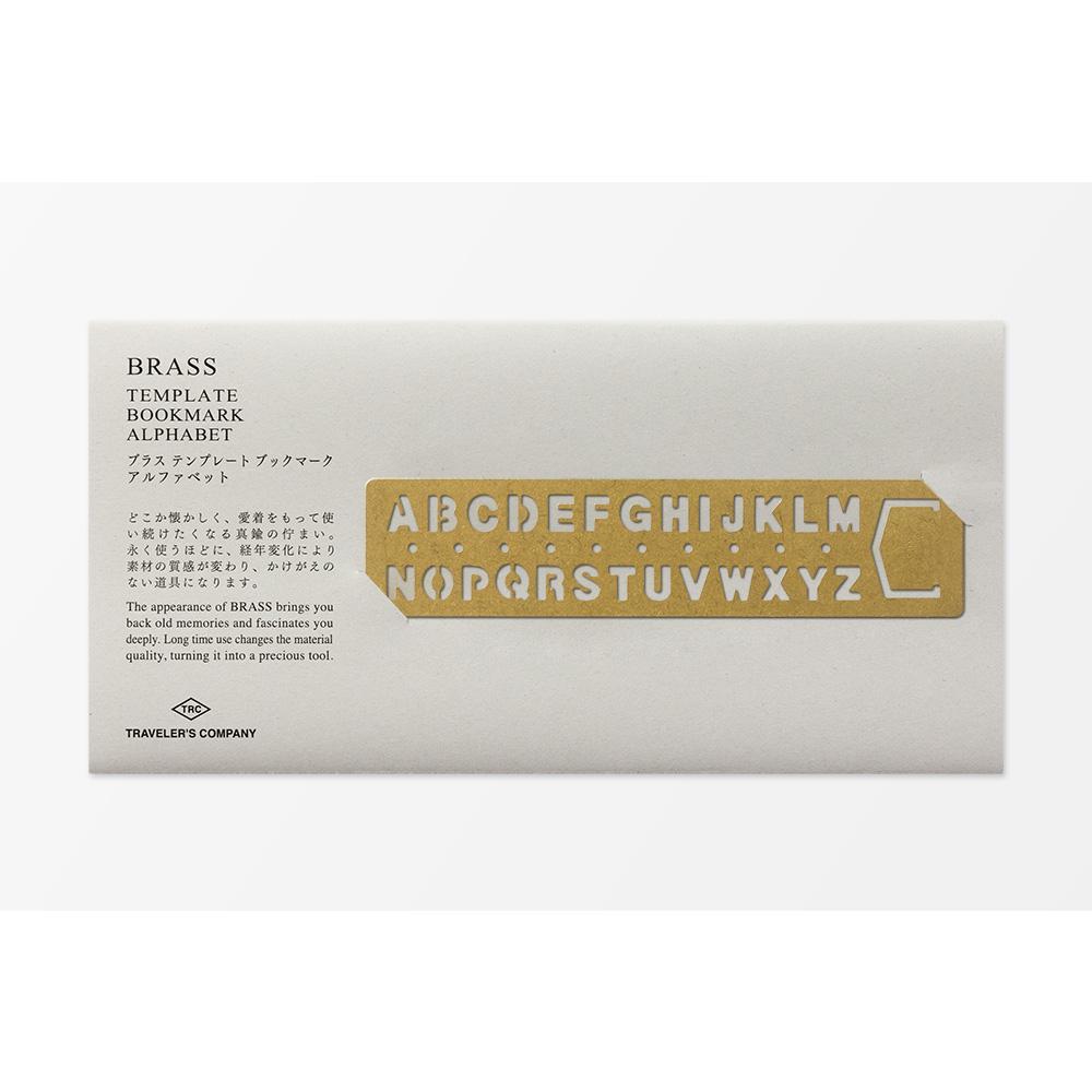 Traveler's Company Schablone Brass Bookmark Template Alphabet bei Nauli and Stories