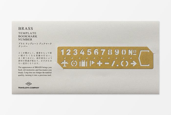 Traveler's Company Schablone Brass Bookmark Template Numbers bei Nauli and Stories