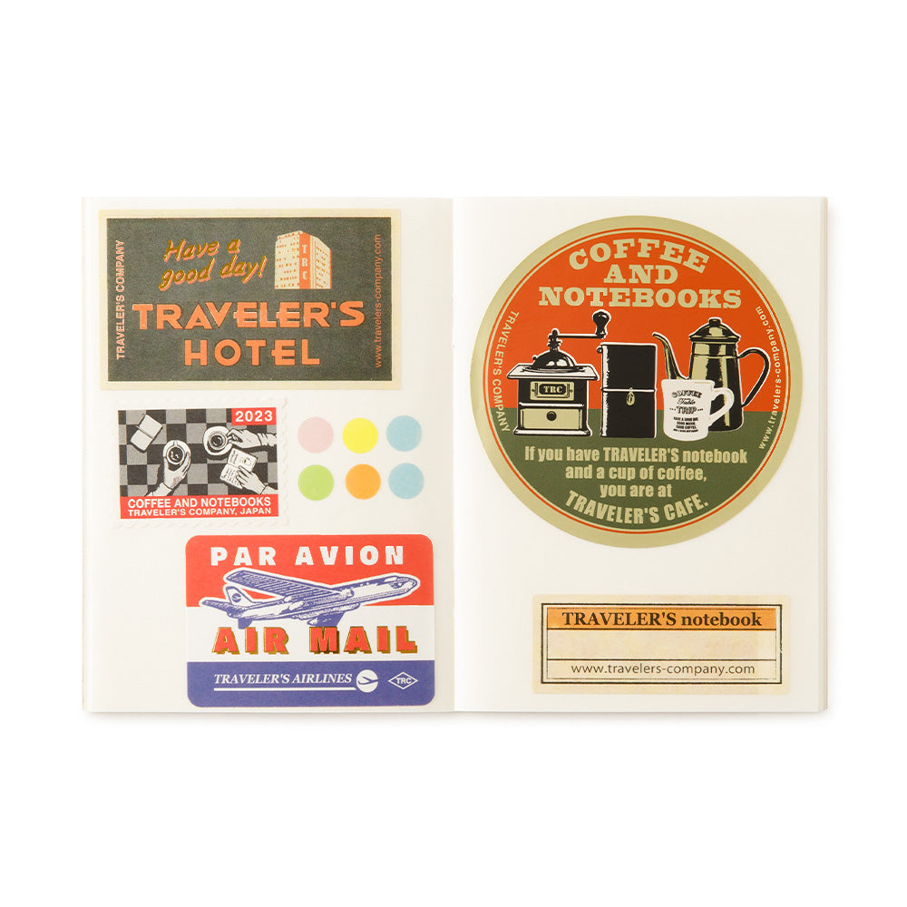 Traveler's Company Notizbuch TRAVELER'S notebook Paper Refill 017 pasport size - Sticker Release Paper bei Nauli and Stories