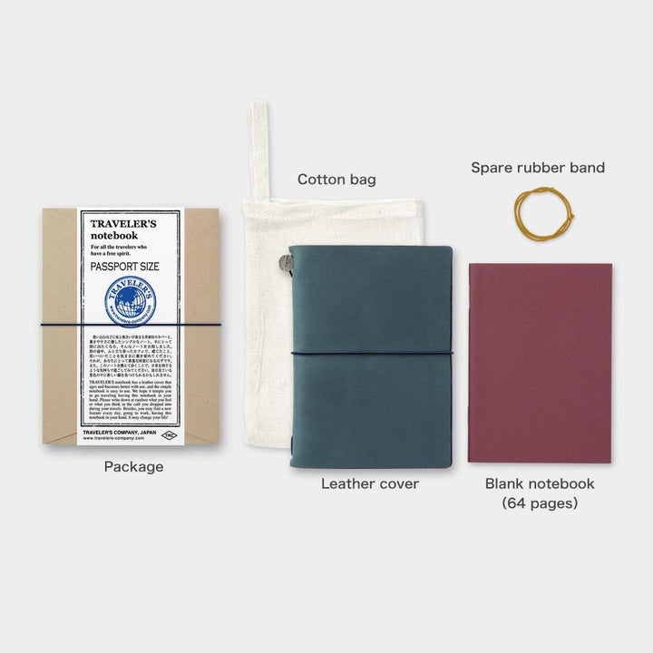 Traveler's Company Notizbuch Reisenotizbuch "Traveler's Notebook" Passport Leder blau