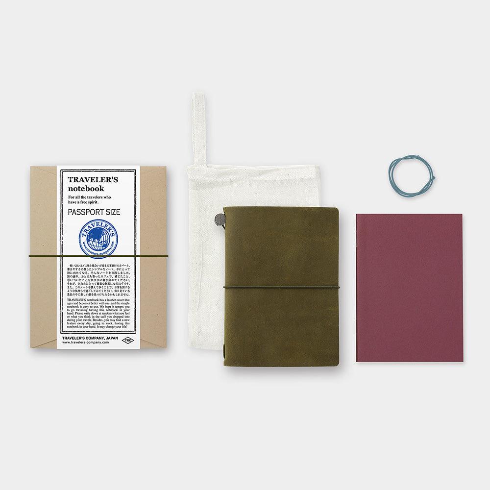 Traveler's Company Notizbuch Reisenotizbuch "TRAVELER'S notebook" Passport Leder olive bei Nauli and Stories