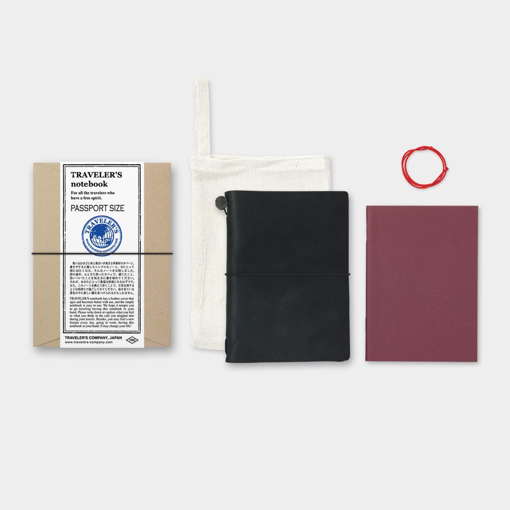 Traveler's Company Notizbuch Reisenotizbuch "TRAVELER'S notebook" Passport Leder schwarz bei Nauli and Stories