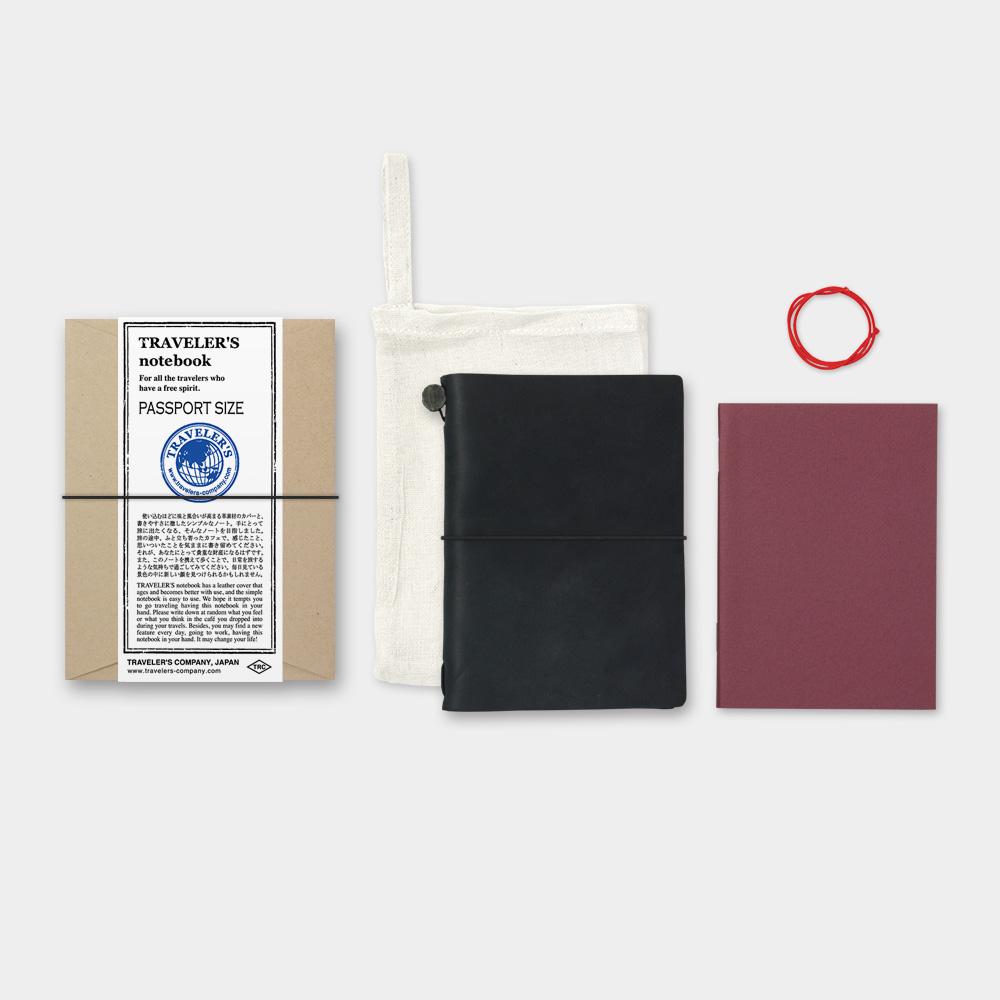 Traveler's Company Notizbuch Reisenotizbuch "Traveler's Notebook" Passport Leder schwarz