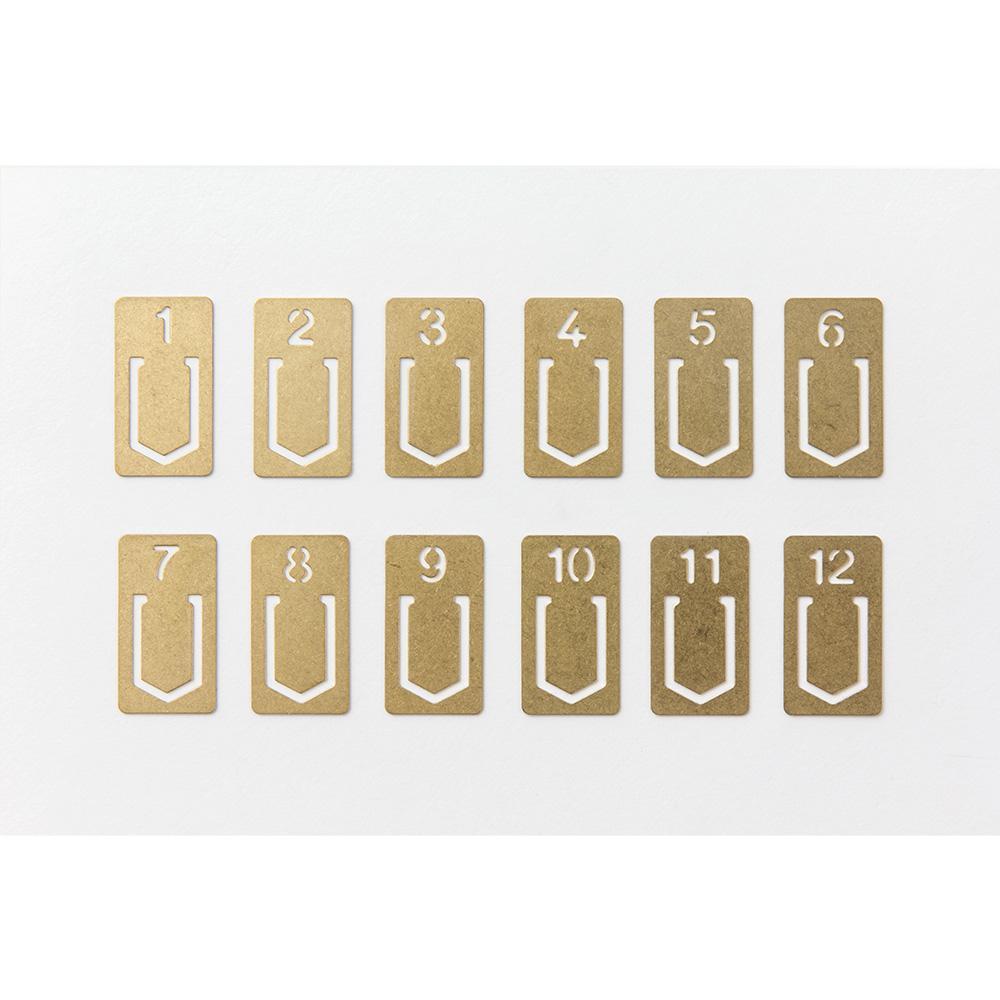 Traveler's Company Notizbuch Traveler's Company Brass Number Clips