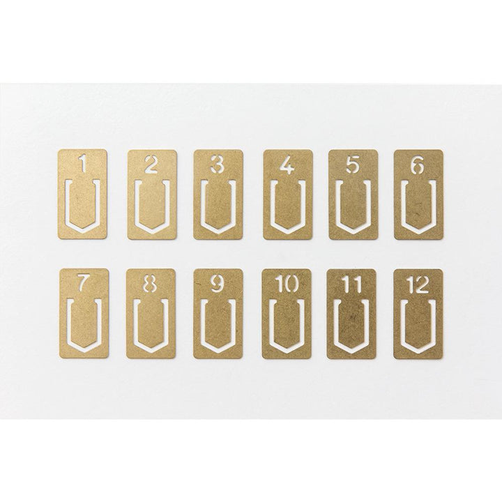 Traveler's Company Index Clips TRAVELER´S COMPANY Brass Number Clips bei Nauli and Stories