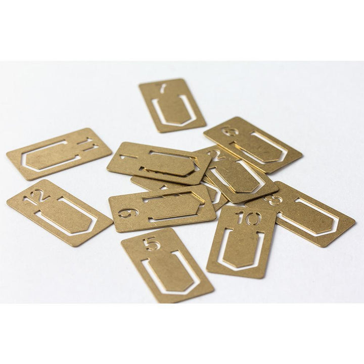 Traveler's Company Index Clips TRAVELER´S COMPANY Brass Number Clips bei Nauli and Stories